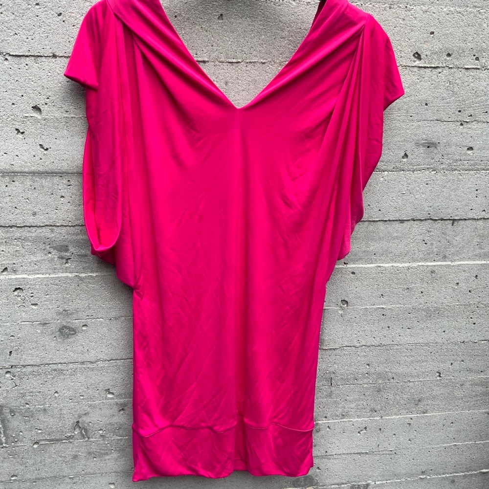 Hot pink mini dress